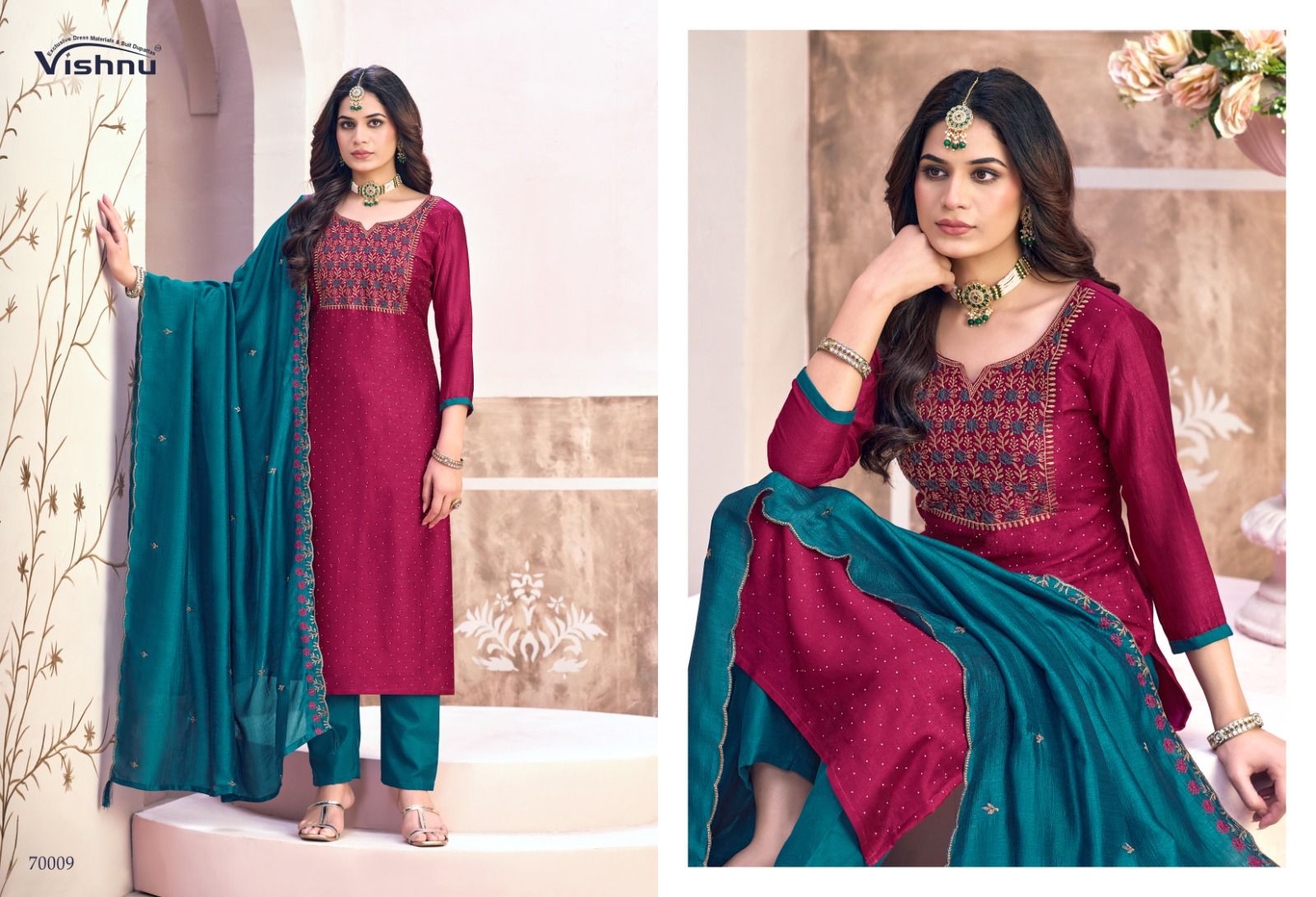 Naaria Vol 6 Vishnu Impex Vichitra Pant Style Suits Supplier Ahmedabad
