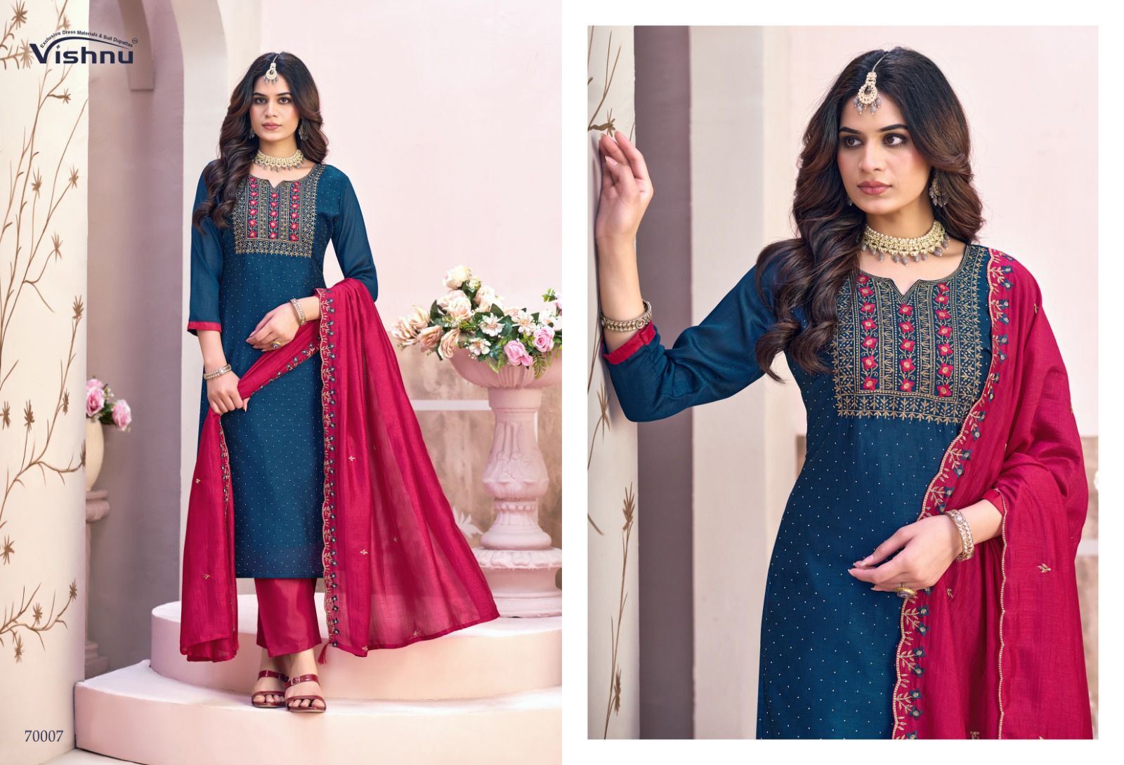Naaria Vol 6 Vishnu Impex Vichitra Pant Style Suits Supplier Ahmedabad