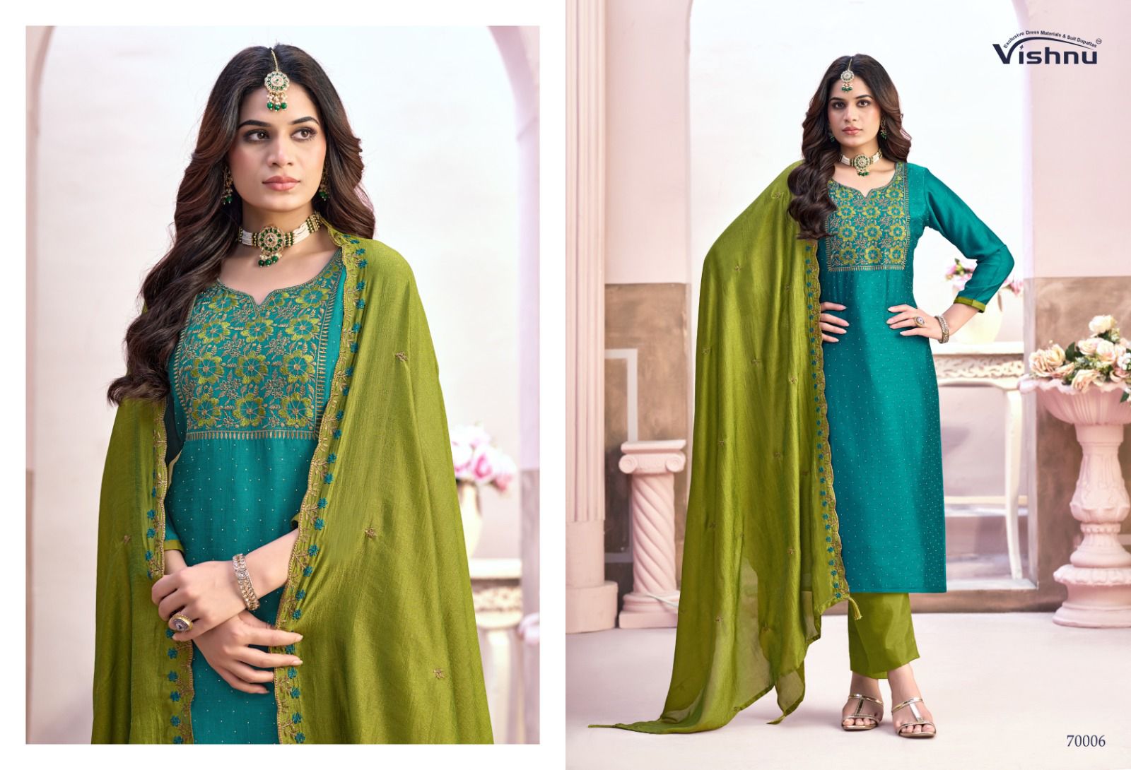 Naaria Vol 6 Vishnu Impex Vichitra Pant Style Suits Supplier Ahmedabad