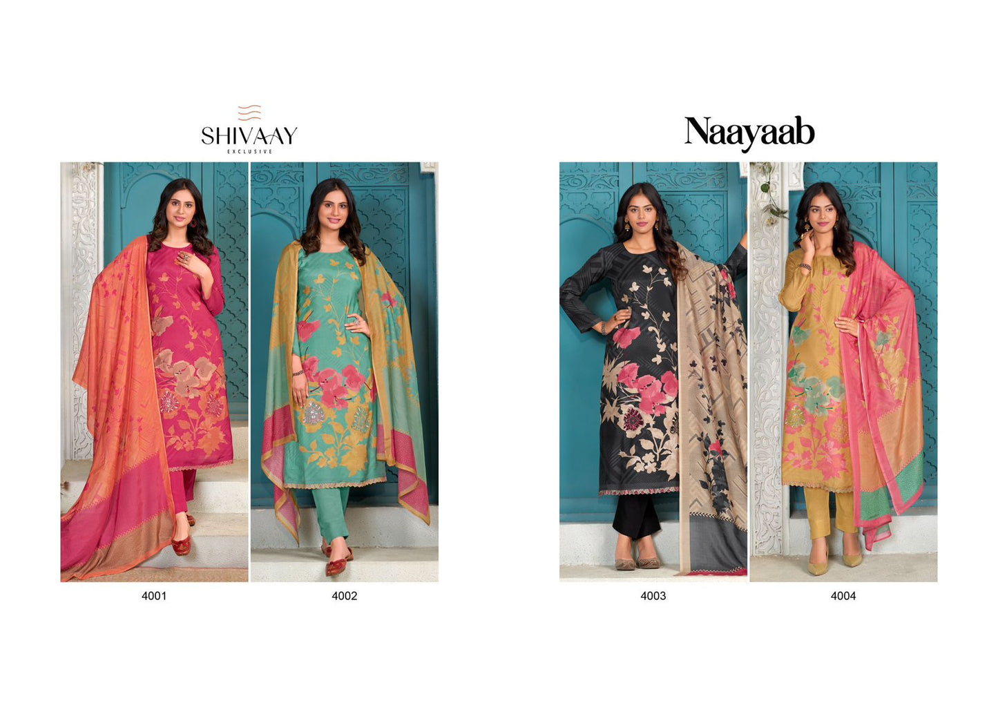 Naayaab Shivaay Viscose Muslin Pant Style Suits Exporter Ahmedabad