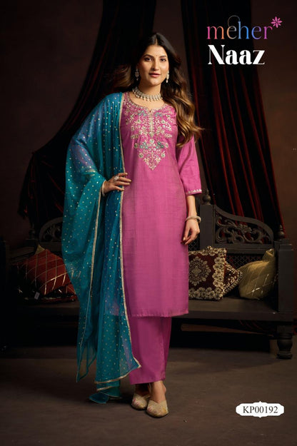 Naaz Meher Vertican Readymade Pant Style Suits Manufacturer India