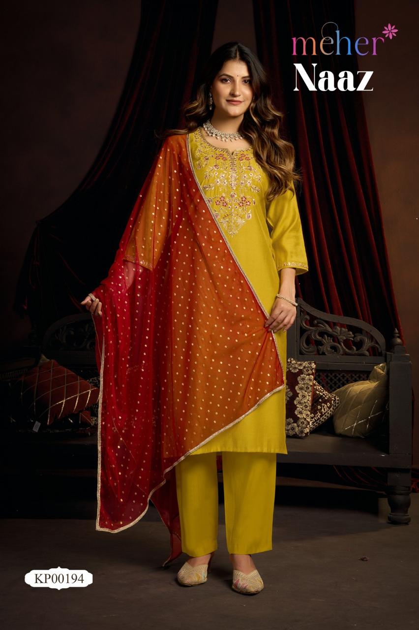 Naaz Meher Vertican Readymade Pant Style Suits Manufacturer India
