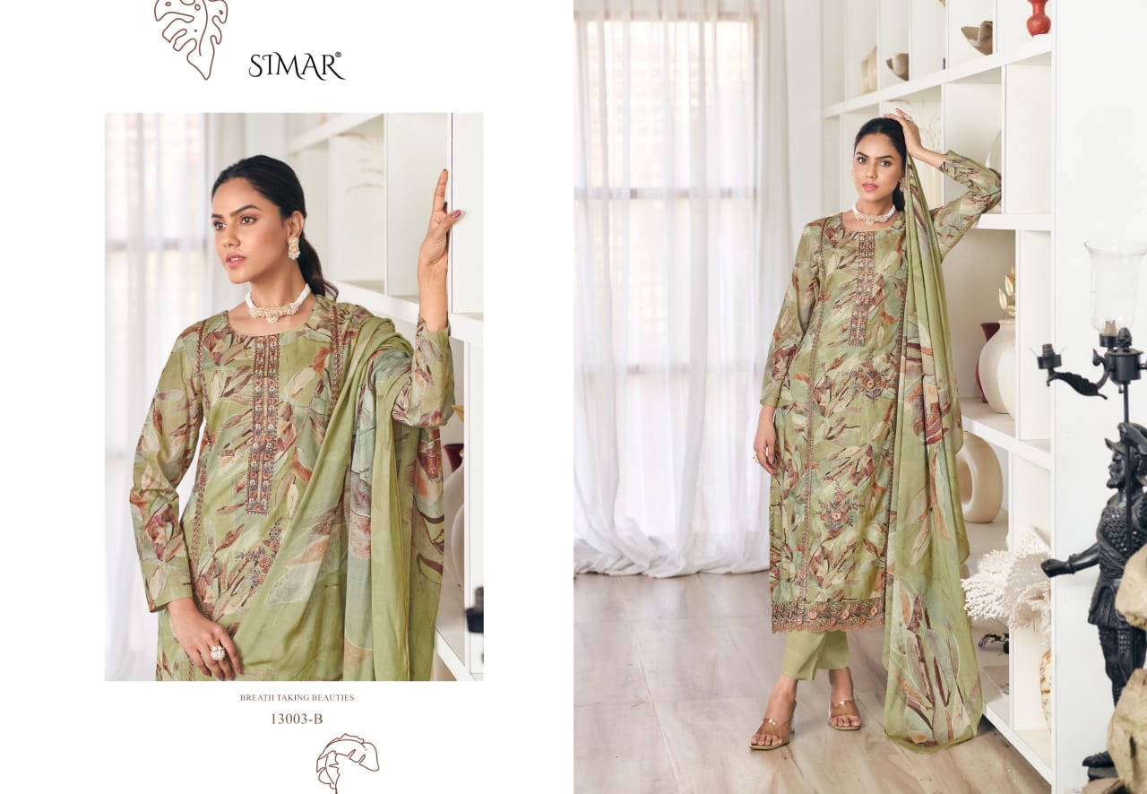 Naaz Simar Lawn Cotton Pant Style Suits Wholesale Price