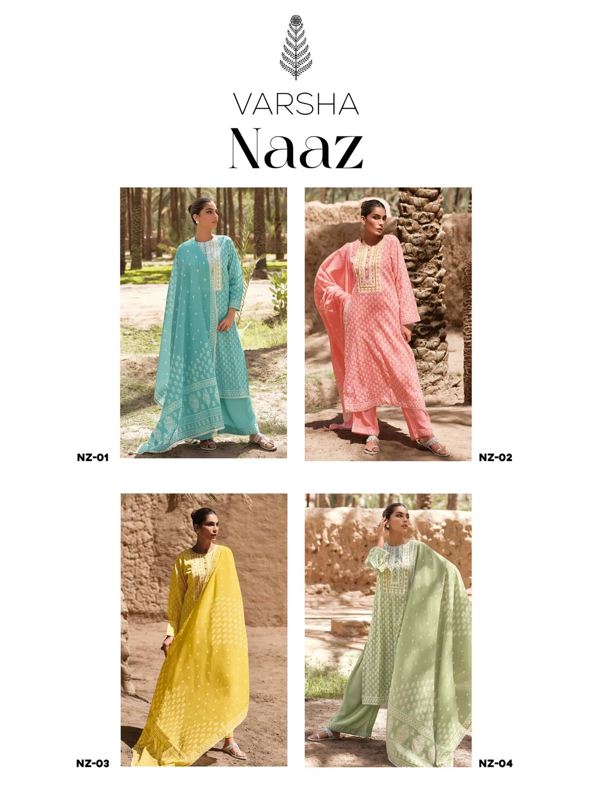Naaz Varsha Fashions Cotton Plazzo Style Suits