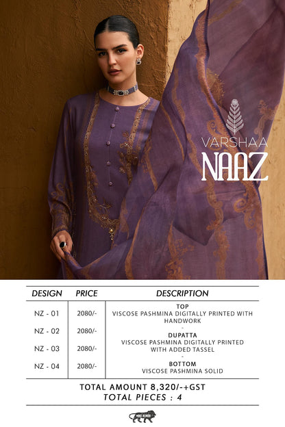 Naaz Varshaa Viscose Pashmina Suits Wholesale Price
