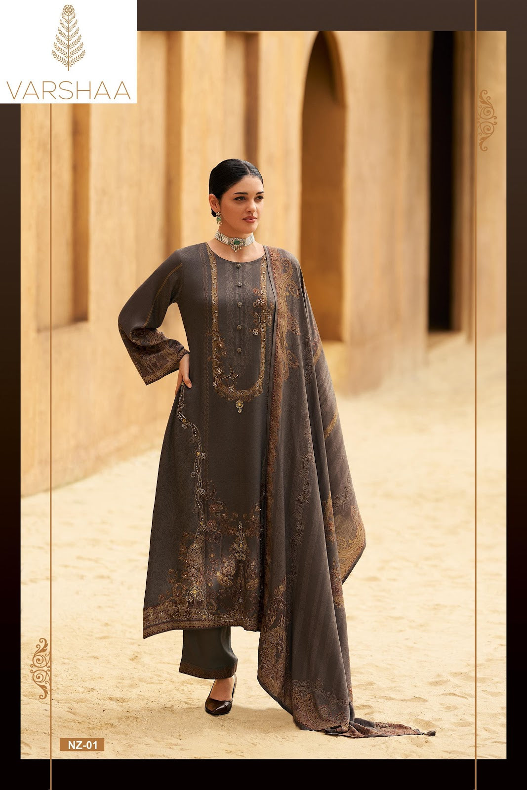 Naaz Varshaa Viscose Pashmina Suits Wholesale Price