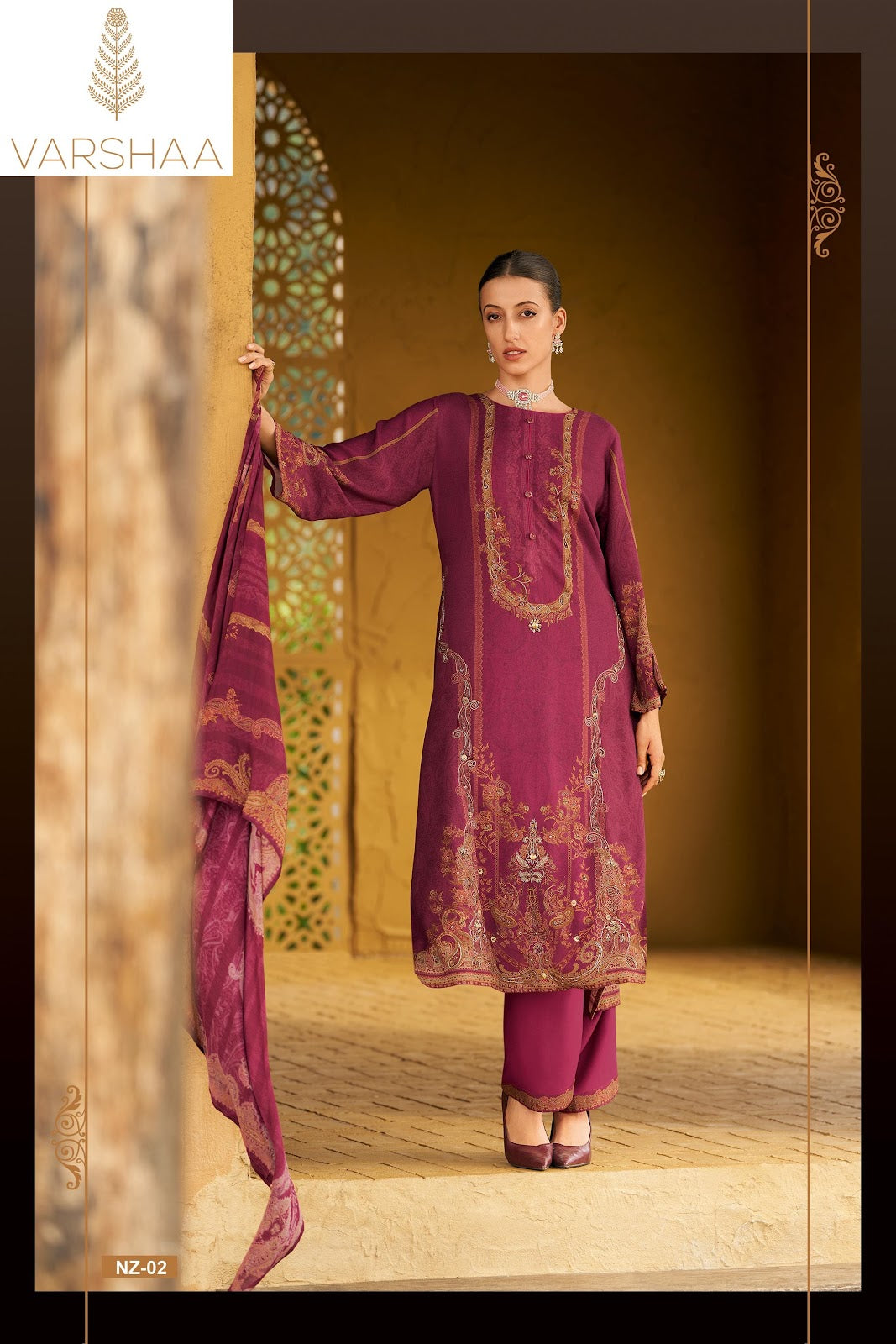 Naaz Varshaa Viscose Pashmina Suits Wholesale Price