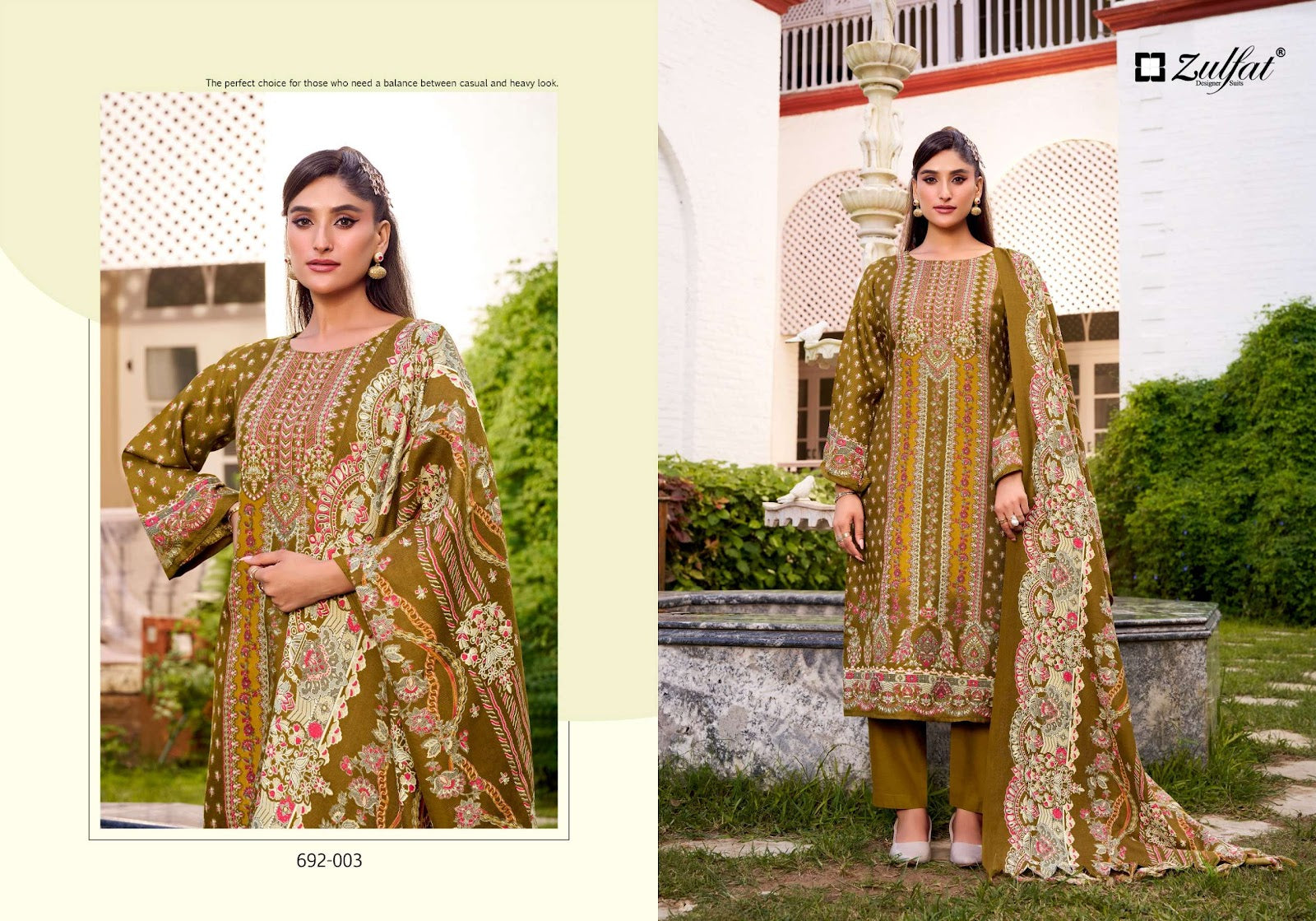 Naaz Zulfat Designer Woolen Pashmina Suits Supplier Ahmedabad