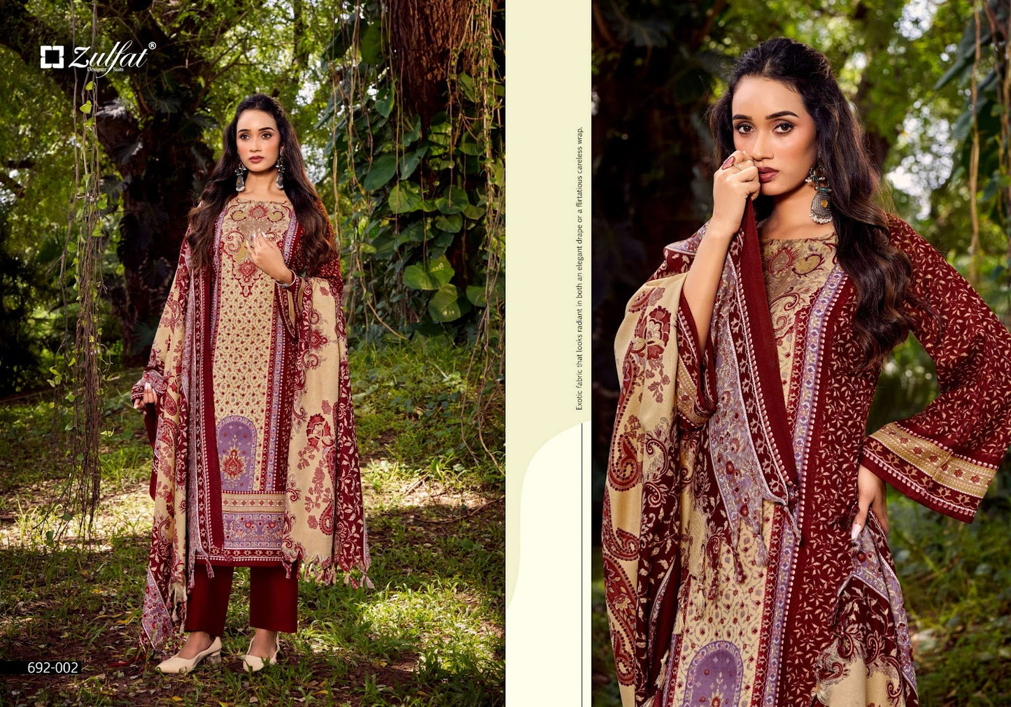 Naaz Zulfat Designer Woolen Pashmina Suits Supplier Ahmedabad