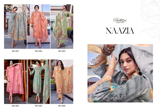 Naazia Belliza Designer Studio Jaam Cotton Pant Style Suits