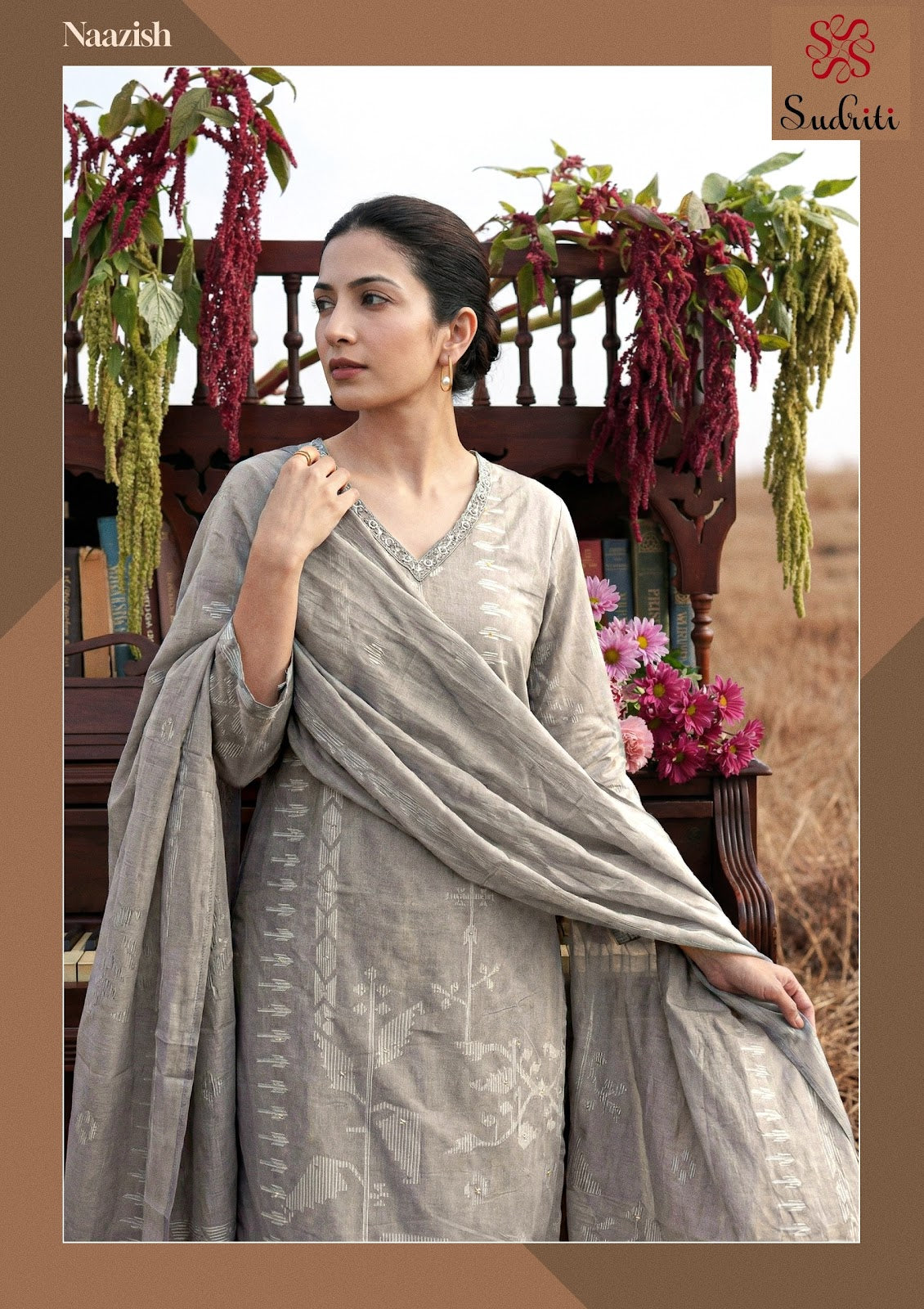 Naazish Sudriti Sahiba Cotton Lawn Pakistani Salwar Suits Supplier Gujarat