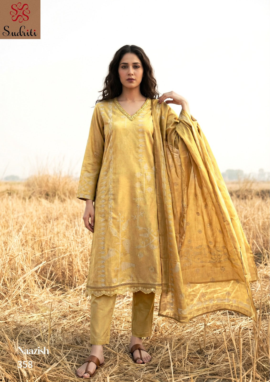 Naazish Sudriti Sahiba Cotton Lawn Pakistani Salwar Suits Supplier Gujarat