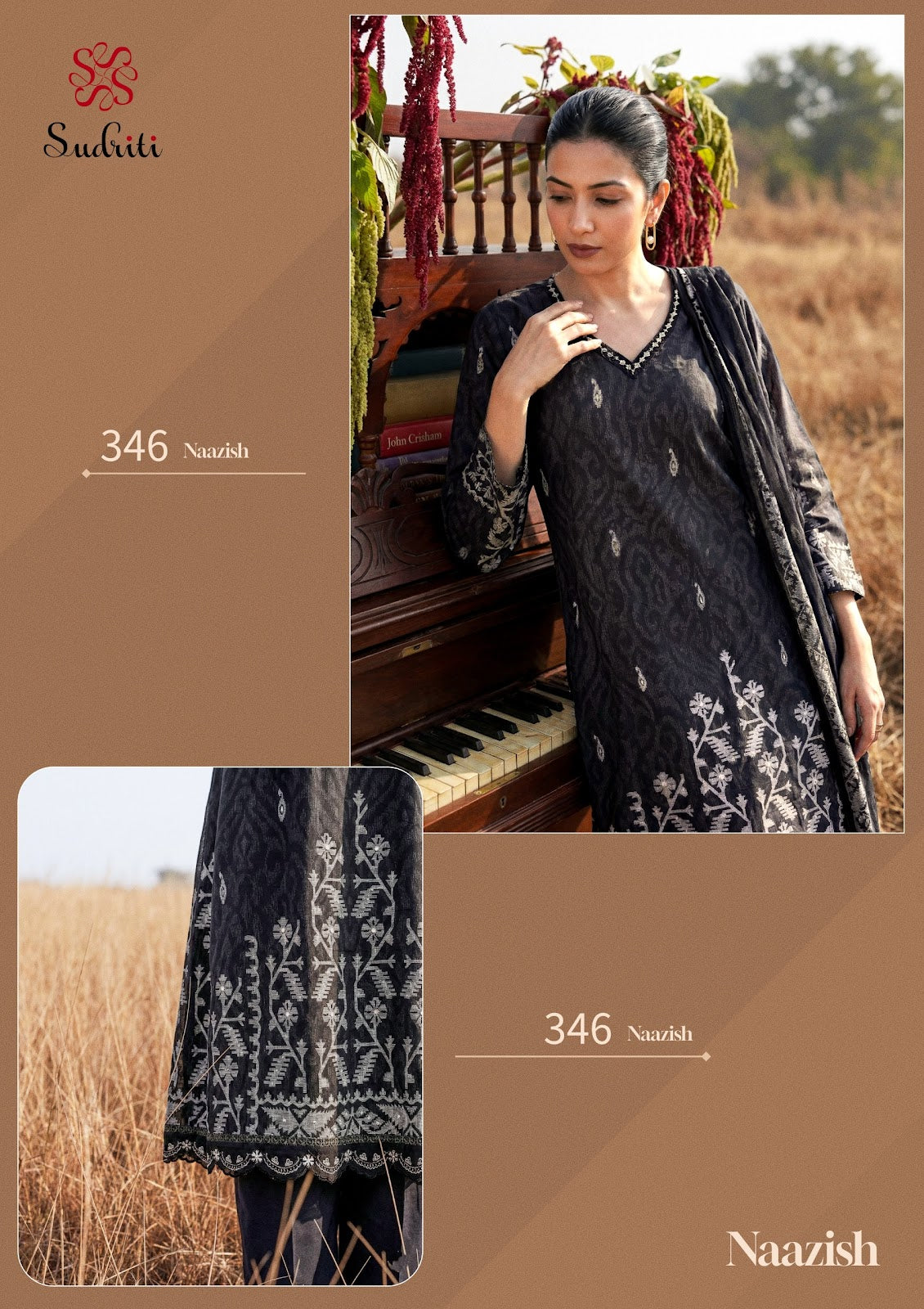 Naazish Sudriti Sahiba Cotton Lawn Pakistani Salwar Suits Supplier Gujarat