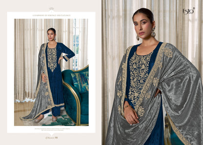 Naazneen Esta Designs Pure Silk Velvet Suits Exporter Ahmedabad