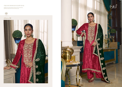 Naazneen Esta Designs Pure Silk Velvet Suits Exporter Ahmedabad