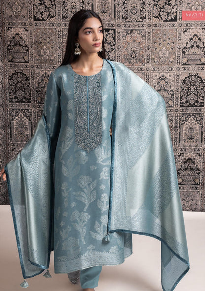 Nabeel Naariti Silk Jacquard Pant Style Suits Manufacturer India