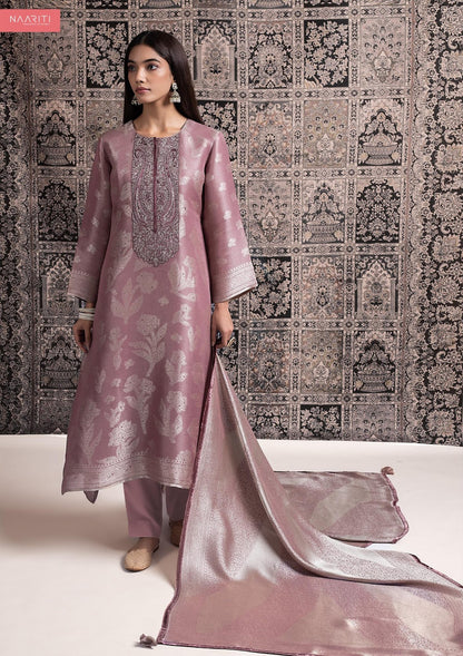 Nabeel Naariti Silk Jacquard Pant Style Suits Manufacturer India