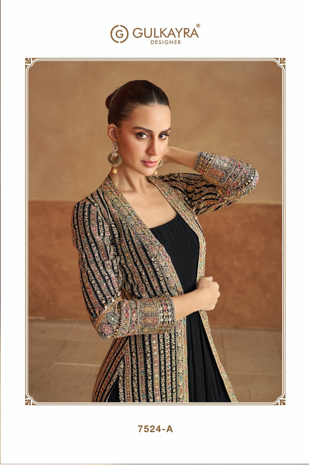 Nabiya With Jacket Gulkayra Designer Georgette One Piece Gown Wholesale Rate