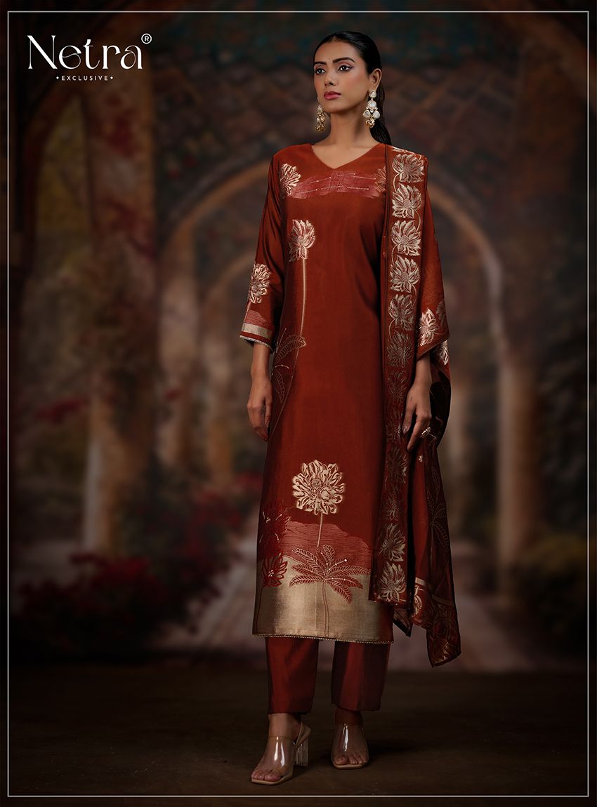 Nada Netra Premium Viscose Pant Style Suits Exporter India