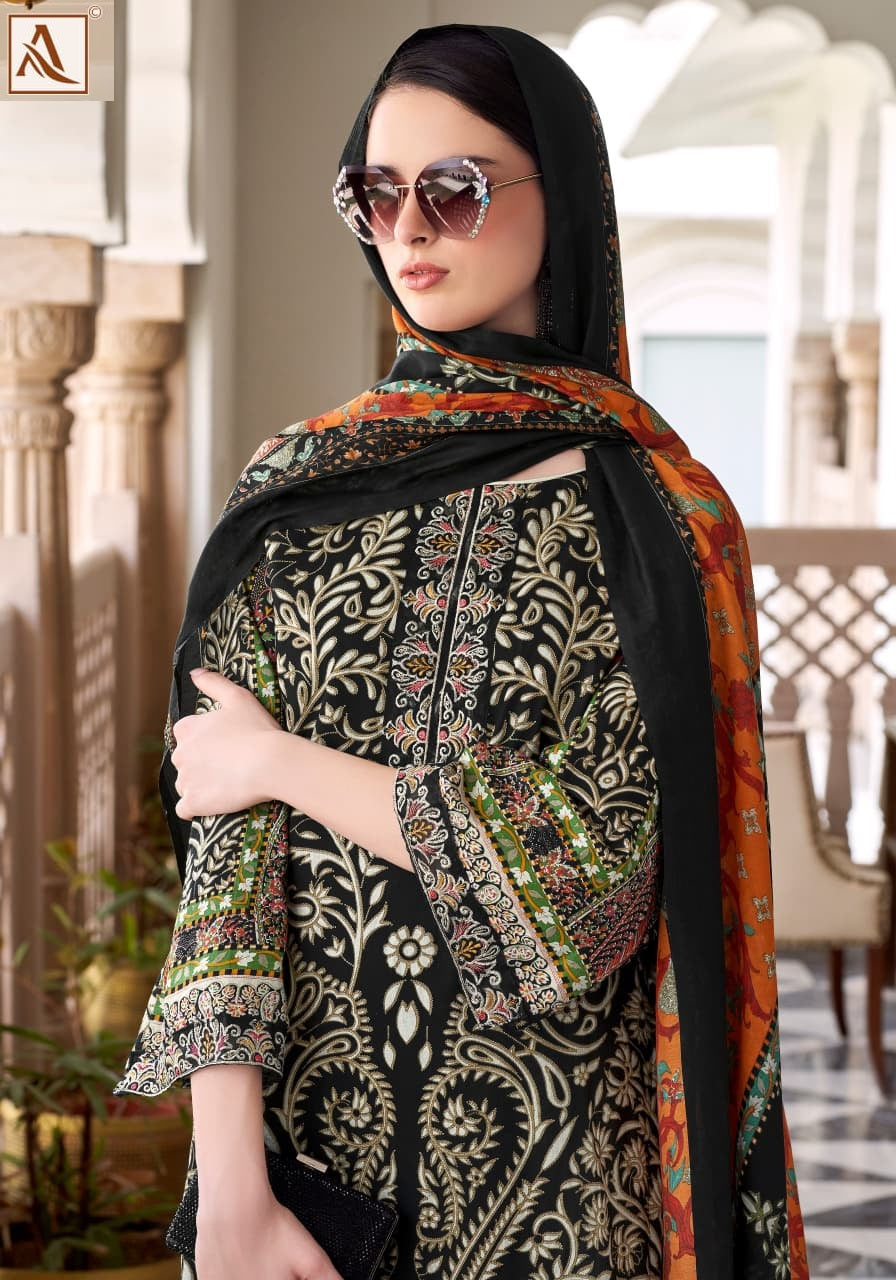Nadia Alok Cambric Cotton Karachi Salwar Suits Supplier
