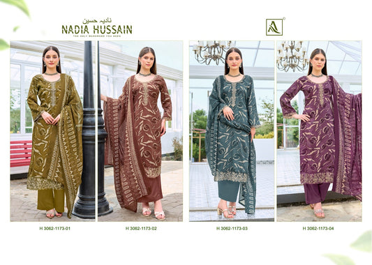 Nadia Hussain Alok Zam Cotton Karachi Salwar Suits Wholesaler Gujarat