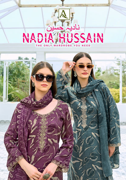 Nadia Hussain Alok Zam Cotton Karachi Salwar Suits Wholesaler Gujarat