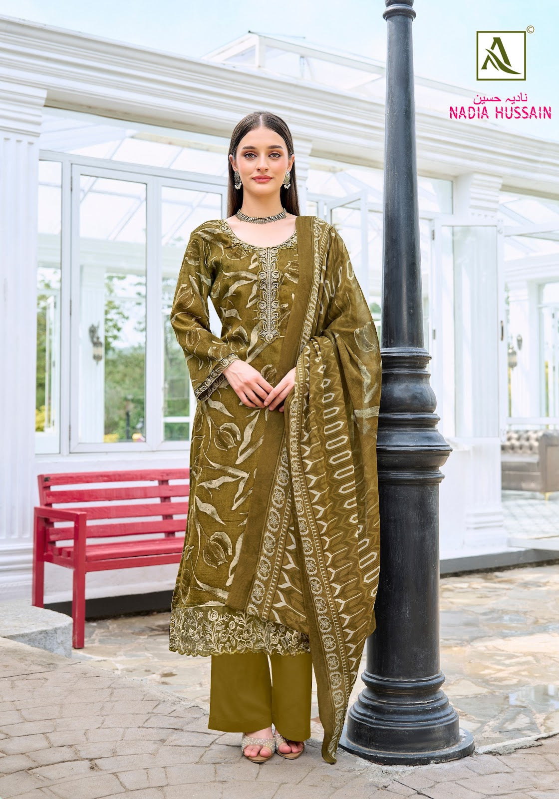 Nadia Hussain Alok Zam Cotton Karachi Salwar Suits Wholesaler Gujarat