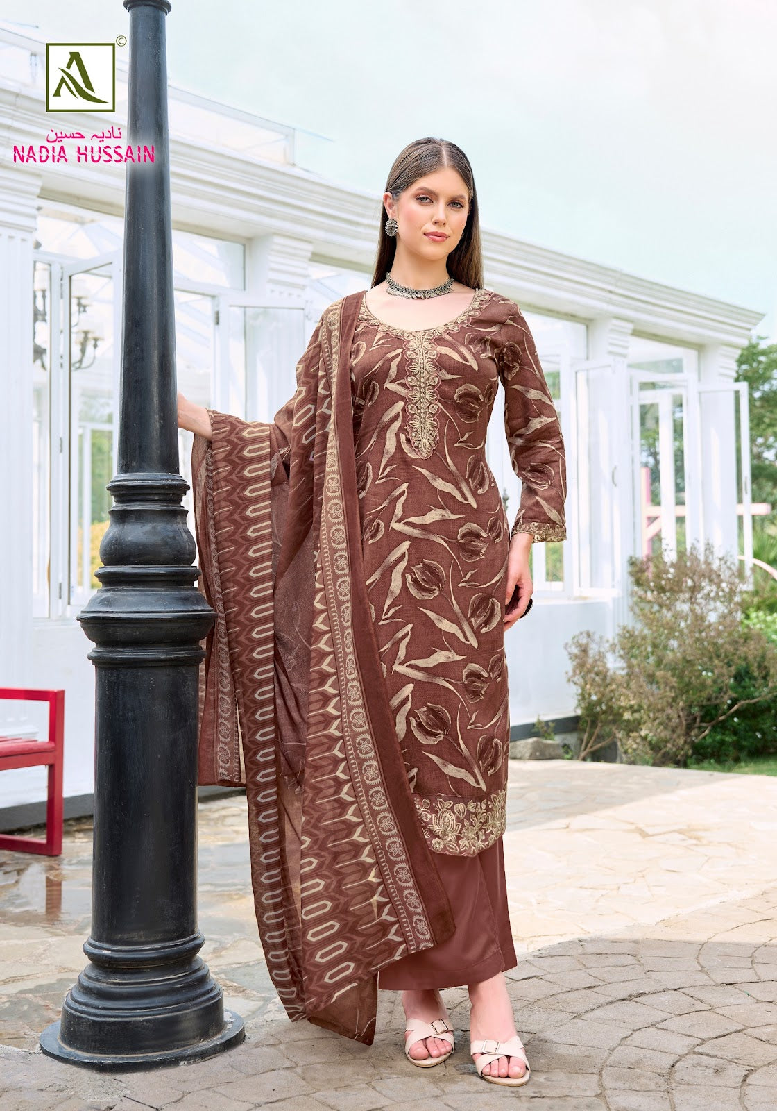 Nadia Hussain Alok Zam Cotton Karachi Salwar Suits Wholesaler Gujarat