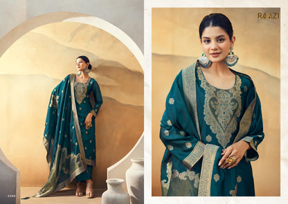 Nadia Raazi Silk Jacquard Pant Style Suits Supplier Gujarat