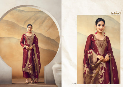 Nadia Raazi Silk Jacquard Pant Style Suits Supplier Gujarat