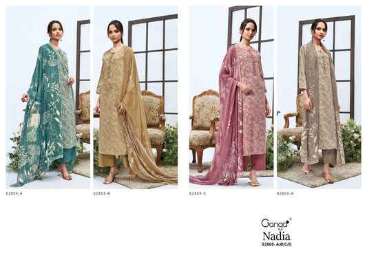 Nadia S2805 Ganga Cotton Plazzo Style Suits Supplier India