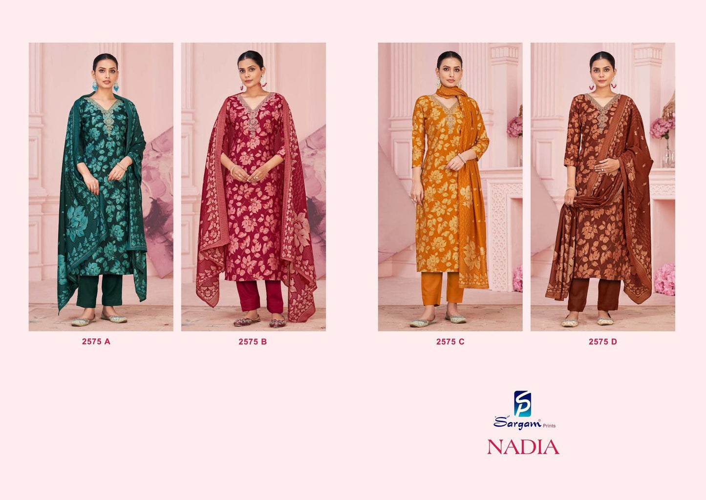 Nadia Sargam Prints Viscose Modal Pant Style Suits Exporter