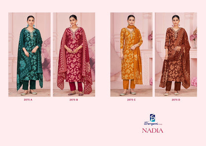 Nadia Sargam Prints Viscose Modal Pant Style Suits Exporter