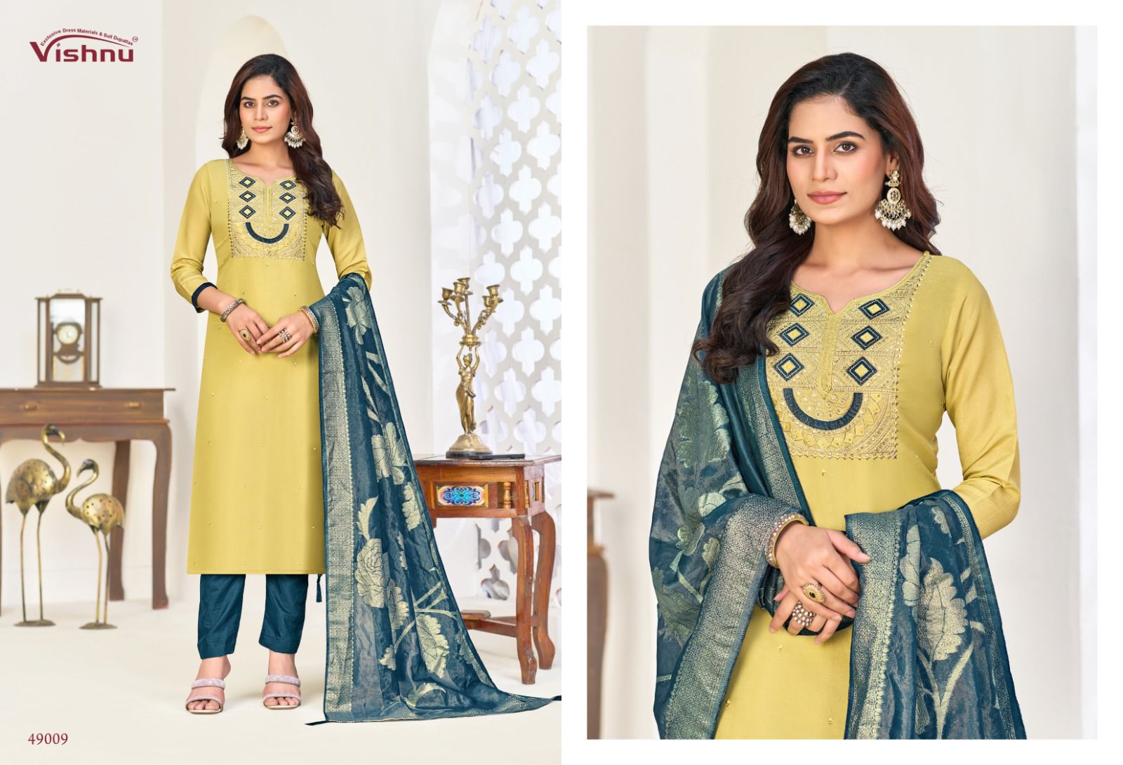 Nadia Vishnu Impex Simmer Pant Style Suits Wholesale
