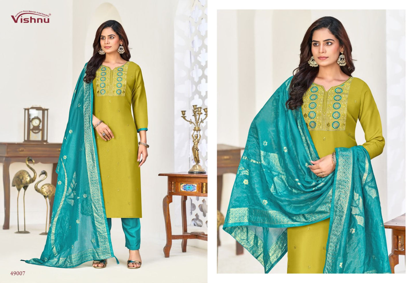 Nadia Vishnu Impex Simmer Pant Style Suits Wholesale