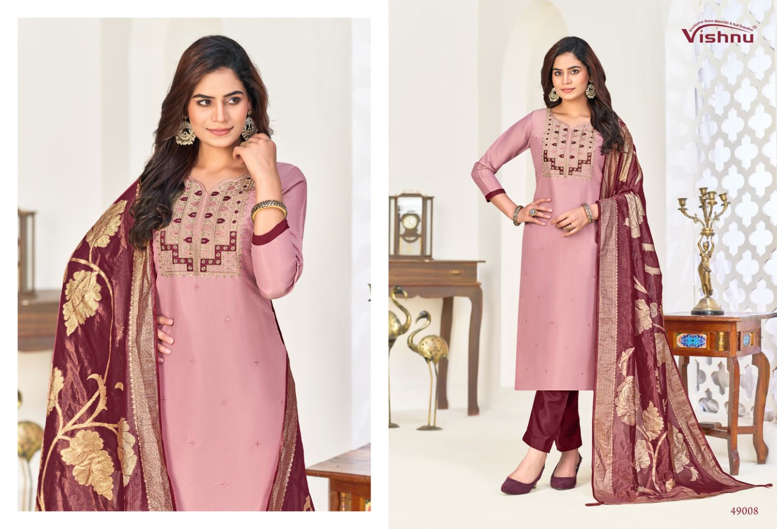 Nadia Vishnu Impex Simmer Pant Style Suits Wholesale