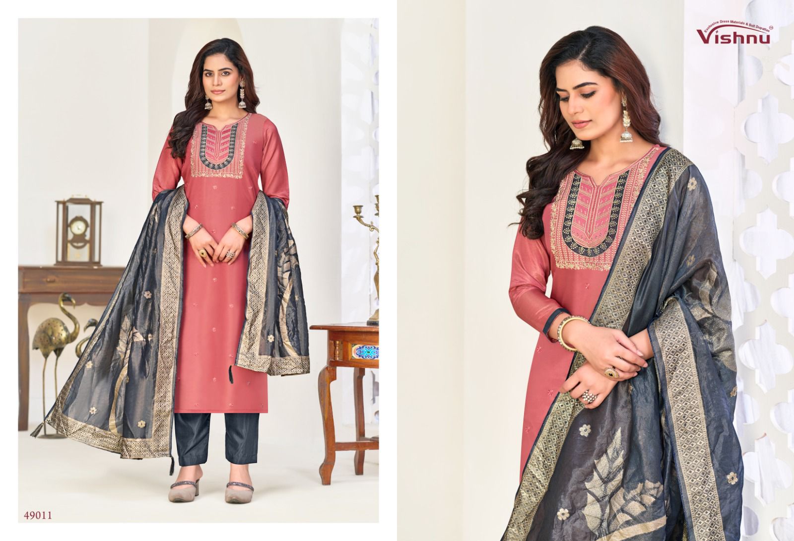 Nadia Vishnu Impex Simmer Pant Style Suits Wholesale