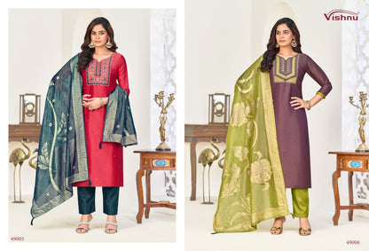 Nadia Vishnu Impex Simmer Pant Style Suits Wholesale