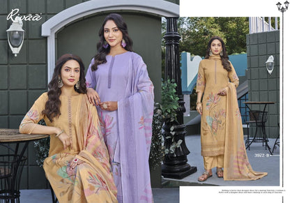 Nadiya 2 Rivaa Linen Pant Style Suits Supplier India