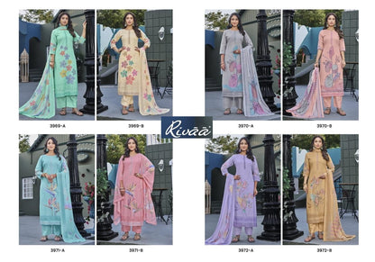 Nadiya 2 Rivaa Linen Pant Style Suits Supplier India