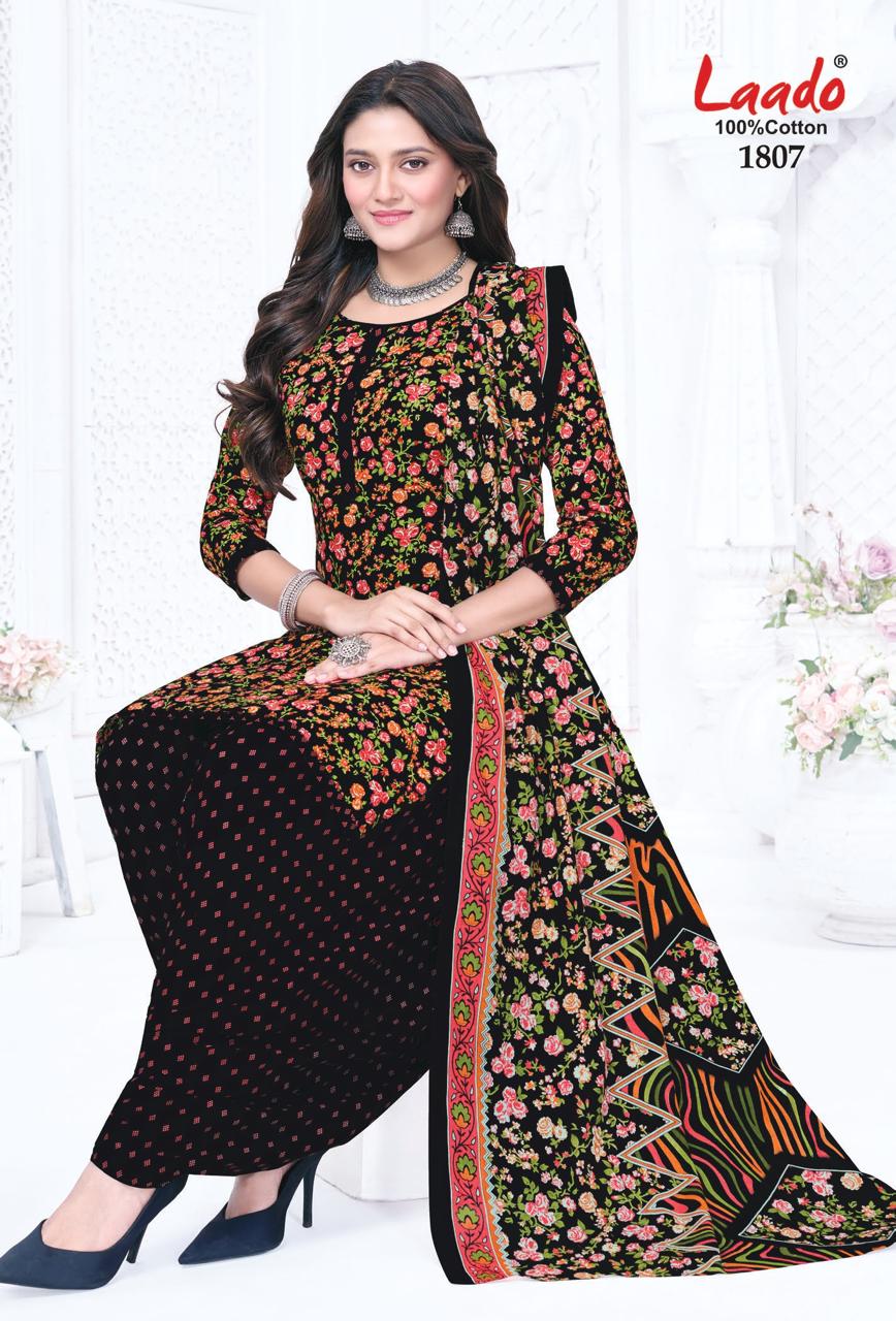 Nadiya Patiyala Vol 18 Laado Cotton Dress Material Exporter Ahmedabad