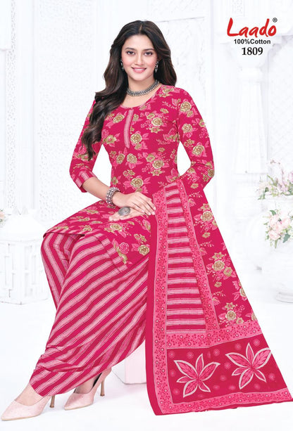 Nadiya Patiyala Vol 18 Laado Cotton Dress Material Exporter Ahmedabad