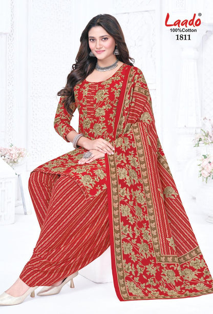 Nadiya Patiyala Vol 18 Laado Cotton Dress Material Exporter Ahmedabad