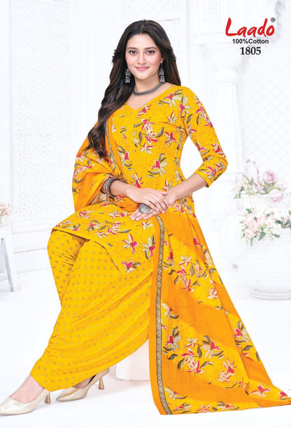 Nadiya Patiyala Vol 18 Laado Cotton Dress Material Exporter Ahmedabad