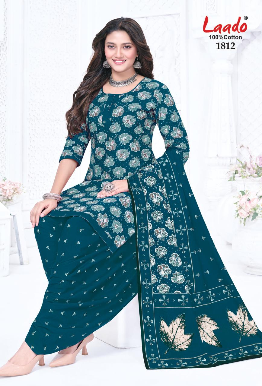 Nadiya Patiyala Vol 18 Laado Cotton Dress Material Exporter Ahmedabad