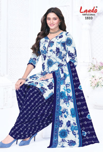 Nadiya Patiyala Vol 18 Laado Cotton Dress Material Exporter Ahmedabad