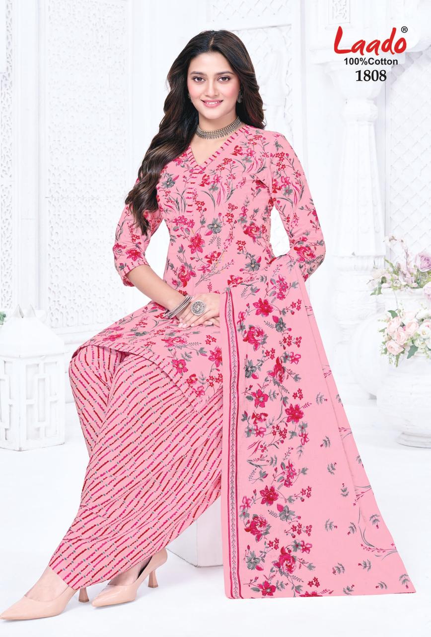Nadiya Patiyala Vol 18 Laado Cotton Dress Material Exporter Ahmedabad