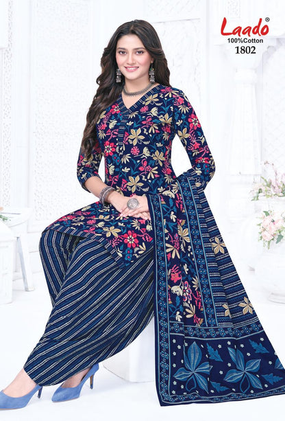 Nadiya Patiyala Vol 18 Laado Cotton Dress Material Exporter Ahmedabad