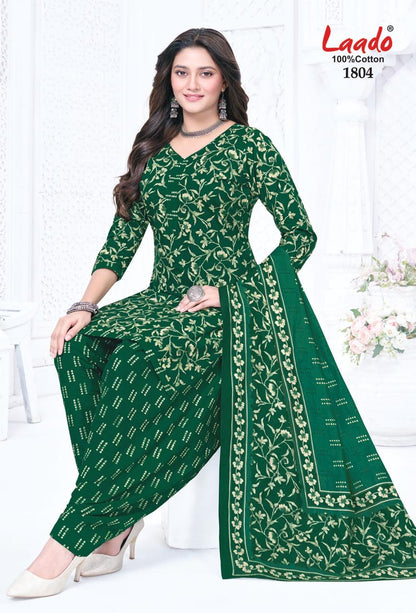 Nadiya Patiyala Vol 18 Laado Cotton Dress Material Exporter Ahmedabad