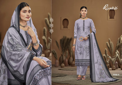 Nadiya Rivaa Linen Pant Style Suits Wholesaler Gujarat